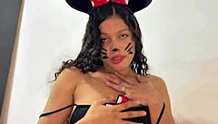 Hey, Minnie Mouse craved some cheese but switched to fun vibes on Halloween instead