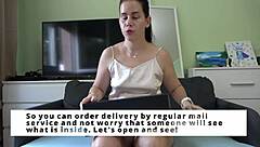 Anna just unpacked that xspacecup masturbator and wow, tried a wild footjob on it!