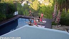 Blonde Babes Isabella De Laa and Candee Licious Ride in Outdoor Threesome