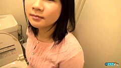 So this sneaky trip to the bathroom with the petite Asian brunette turned into her deepthroating my cock until I came in her mouth.
