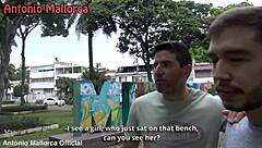 Brian Evansx shows his Colombian friend how to pick up hot girls in public, leading to a steamy threesome with Silvana Lee full of blowjobs and rough sex.