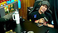 Brazilian Blonde Novinha Flashes Wet Big Pussy in Outdoor Podcast Interview Leading to First-Time Anal Assfucking