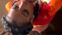 hey guys, check out my deep throat skills on this massive bbc, it's wild