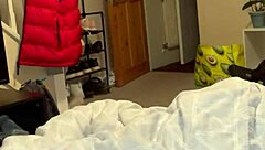 Step sister heads to the toilet but her step brother waits with big dick for her to suck