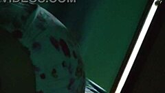 Wife casually fingered her husband's cock in a relaxed moment.