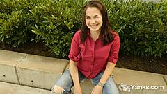 cute lilith gets herself off in the bathroom with slow teasing touches