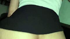 Amateur Mexican teen bends over for rough doggystyle sex with ex in homemade POV.