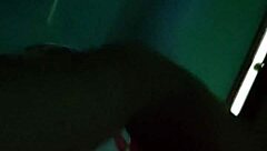 Wife casually fingered her husband's cock in a relaxed moment.