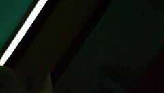 Wife casually fingered her husband's cock in a relaxed moment.