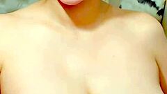 Hey, check out Mia Scarlett showing off those nice big tits on webcam!