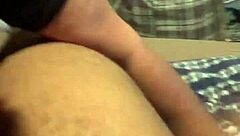 Kingdinglong receives oral attention from a mature white cougar in an interracial encounter.