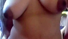 Amateur couple enjoys sensual sex with curvy Latina ex-girlfriend riding big cock.