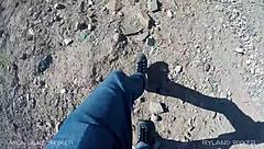 Public BJ CUM on My Ass! Blonde Wife Sucks Huge Cock Outdoors for Creampie