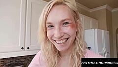 the blonde babe heads to her boss's house for a sloppy fuck