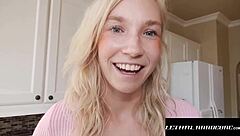 the blonde babe heads to her boss's house for a sloppy fuck