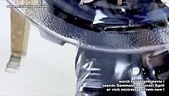 dominatrix mistress april prepared fresh warm pee in a homemade outdoor toilet scene with femdom elements