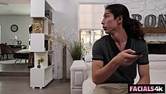 Girl Scout Slut Takes Blonde Blowjob And Doggystyle Pounding In MMF Threesome With Facial Cumshot