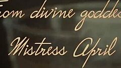 dominatrix mistress april prepared fresh warm pee in a homemade outdoor toilet scene with femdom elements