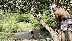 Why not fuck this stranger bareback in the woods after he jerks off watching me?