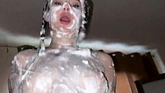She's All Foamy - Huge Soapy Ass Gets A Huge Cock!