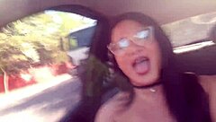 oh man i cant believe i had sex in the car with that cute brunette doctor from the covid hospital campain... monster cock creampie outdoor.