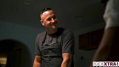 i gave my shy petite blonde stepdad a deepthroat fuck as a small hardcore gift from this little teen.