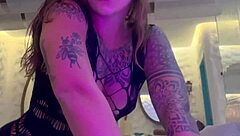 Brazilian latina masturbates solo in hotel room with big ass flashing