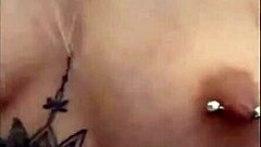 Romanian dirty talk camgirl with cute blonde sucking dildo in solo masturbation