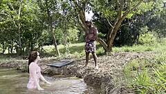 Why not fuck this stranger bareback in the woods after he jerks off watching me?