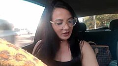 oh man i cant believe i had sex in the car with that cute brunette doctor from the covid hospital campain... monster cock creampie outdoor.