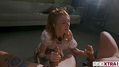 i gave my shy petite blonde stepdad a deepthroat fuck as a small hardcore gift from this little teen.