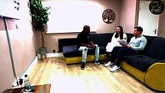 My heart races as my cuckold husband watches me kiss and ride a big black lover, fulfilling his wild porn dreams