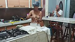 Hey stepsister, I caught you dancing semi-naked in the kitchen so sexy - want me to join your wild moves?