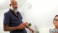 BBC Bull Shaun Dam Fucks Glasses Nympho Red August in Intense Session