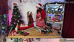 i love how my cute teen stepdaughter helps me test this new strapon on her