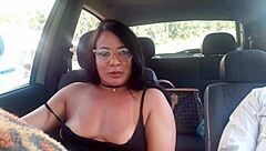 oh man i cant believe i had sex in the car with that cute brunette doctor from the covid hospital campain... monster cock creampie outdoor.