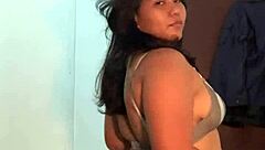 filipina bbw slut moans loud during her clothes-ripping strip tease with fat curves
