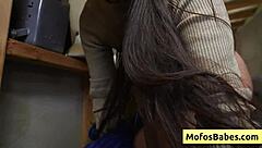 In a garden setting the sexy brunette Angelina Moon feels horny and craves dick fast. She masturbates then fucks her gardener Logan Xander in his van for orgasm.