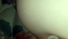Tight girlfriend slides in that new buttplug before bending over for doggystyle fucking with big cock