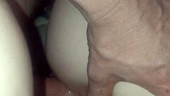 Tight girlfriend slides in that new buttplug before bending over for doggystyle fucking with big cock