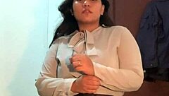 filipina bbw slut moans loud during her clothes-ripping strip tease with fat curves