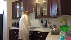 stuck blonde teacher bends over for quick doggy fuck with mature couple in homemade college session leading to moaning orgasm