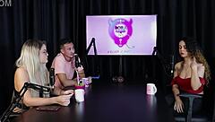 Blonde Brazilian teen Charllottye Sheer Red explores a swing house adventure with friends in glamorous lingerie