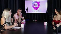 Blonde Brazilian teen Charllottye Sheer Red explores a swing house adventure with friends in glamorous lingerie