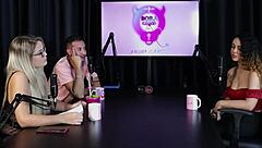 Blonde Brazilian teen Charllottye Sheer Red explores a swing house adventure with friends in glamorous lingerie