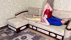 I missed a big cock so much that I let it into my mouth and anal as a mature stepmom