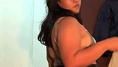filipina bbw slut moans loud during her clothes-ripping strip tease with fat curves
