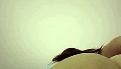 Watch this hot brunette twerk her big ass - she really knows those moves!