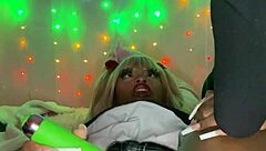 In a thrilling cosplay adventure, Misa reaches an explosive climax gripping her Death Note tightly.