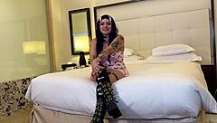 Ever seen a curvy goth Latina try porn casting with big tits and doggystyle action?